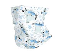 Bears Fish And Snowflakes Animals Cute Scaldacollo Unisex Protezione del Viso Elastico Cerchietto per Capelli per Outdoor Escursionismo Estivo 25X50Cm