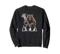Bears Lacrosse Vintage Lax Mascot Team Lax Stick Felpa