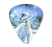 Bears Northern Lights - Plettri unici per chitarra, con stampe chiare e spessori multipli