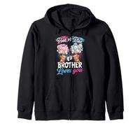 Bears Pink or Blue Brother Loves You Rivelazione del Genere Felpa con Cappuccio