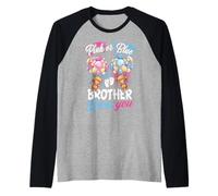 Bears Pink or Blue Brother Loves You Rivelazione del Genere Maglia con Maniche Raglan