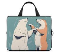 Bears Together - Custodia per computer portatile, ultrasottile, impermeabile, da 12", con cinghia da polso