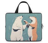 Bears Together - Custodia protettiva per computer portatile da 13", ultrasottile, impermeabile, con cinghia da polso