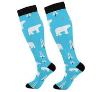 Bears Trees Calze A Compressione Calze Contenitive Traspiranti Calzini Alti Sono Per Atletica Recupero Circolazione Infermiera 1 Paio 50Cm
