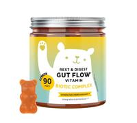 Bears with Benefits - Gommose Bromelina - Probiotici, Digestione - 90 pezzi | Rest & Digest Gut Flow - Probiotici e Bromelina, Inulina, Vitamina B6 - Cura da 3 mesi - Senza Zuccheri Aggiunti, Vegano