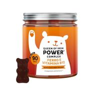 Bears with Benefits - Gommose Ferro e Vitamina B12 - Energia - 90 pezzi | Queen of Iron Power Complex - Ferro, Vitamina B12, Iodio, Vitamine C, B6, Tiamina - Cura da 3 mesi - Senza Zuccheri, Vegano