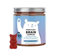 Bears with Benefits - Gommose Ginseng e Ginkgo - Concentrazione - 90 pezzi | Mind Fuel Brain - Ginseng, Ginkgo, L-Teanina, Vitamine B6, B12, C & Niacina - Cura da 3 mesi - Senza Zuccheri, Vegano