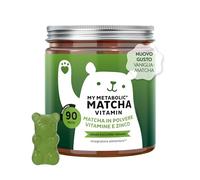 Bears with Benefits - Gommose Matcha - Metabolismo e Energia - 90 pezzi | My Metabolic Matcha Vitamin - con Vitamina B12, Zinco e Niacina - Cura da 3 mesi - Senza Zuccheri, Vegano