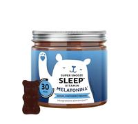 Bears with Benefits - Gommose Melatonina 1mg - Sonno - 30 pezzi | Super Snooze Sleep Vitamin - Melatonina e Vitamina B6 - Cura da 1 mese - Senza Zuccheri, Vegano