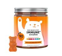 Bears with Benefits - Gommose Multivitamine, Propolis - Immunità - 90 pezzi | One Bear A Day Vitamin Immun - con Vitamina D, E, C, B6, B12, Niacina, Propoli - Cura da 3 mesi - Senza Zuccheri, Vegetariano