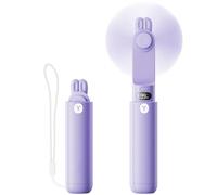 Bearwind Ventilatore Portatile USB Ricaricabile con Alimentazione Backup - Mini Ventilatore a Mano che Ricarica il Cellulare, Design Compatto per Viaggi, Emergenze e Trucco