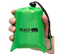 BEARZ Outdoor Coperta da Picnic Impermeabile, Telo Pic Nic da Viaggio - Tappetino Anti-sabbia da Spiaggia, Campeggio Accessori Leggero, Coperta da Spiaggia e Campeggio, Escursionismo e Trekking, Verde