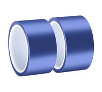 BEASAFY 2 rotoli di nastro adesivo resistente al calore, 50 mm x 33 m, blu sublimazione, forte pasta termica, adatto per stampanti 3D, circuiti stampati elettronici