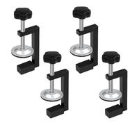 BEASAFY 4 morsetti a C, morsetti a vite in acciaio al carbonio, morsetto da 5 a 53 mm, morsetti da tavolo, morsetti a vite universali, piccoli, neri per camera da letto, cucina, bagno