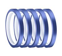 BEASAFY 5 rotoli di nastro adesivo resistente al calore, 10 mm x 33 m, blu sublimazione, forte pasta termica, adatto per stampanti 3D, circuiti stampati elettronici