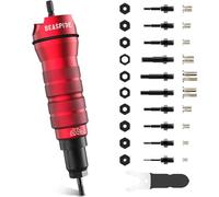 Beaspire Kit Rivetto Dado Per Trapano Elettrico o Trapano Avvitatore a Batteria Professionale, 10 Mandrini Tipo e 50 Dadi Rivetti (M3, M4, M5, M6, M8, M10, 8-32, 10-24, 10-32 e 1/4-20)