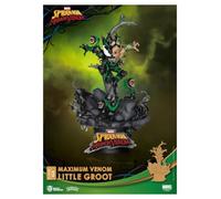 Beast Kingdom- Maximum Venom: Little Groot DS-068 Statua D-Stage, Multicolore