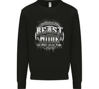 Beast Mode Go Hard Gym Training Top MMA Uomo Sweatshirt Jumper