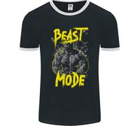 Beast Mode Gym Training Top Workout Uomo Ringer T-Shirt FotL
