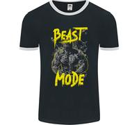 Beast Mode Gym Training Top Workout Uomo Ringer T-Shirt FotL