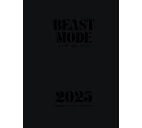 Beast Mode Productivity, Daily Planner 2025, 8.5" x 11" | Crush Your 2025 Goals with Daily Motivation, Pro Organization & Pro-Level Productivity Tools ... 2025 - Black/Black - A4 - SMART BEAST STORE