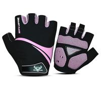 BEAST RAGE Guanti da ciclismo a mezze dita, per uomini e donne, traspiranti, senza dita, con palmo antiscivolo, assorbimento degli urti, imbottitura in gel per ciclismo su strada, MTB, mountain bike