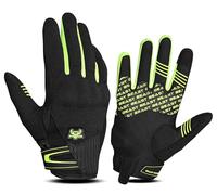 BEAST RAGE Guanti da moto estivi -Guanti da equitazione touchscreen traspiranti per uomini e donne, guanti da corsa off-road leggeri con protezioni per le dita, presa antiscivolo (Verde, S)