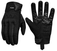 BEAST RAGE Guanti da moto per uomo e donna, guanti da moto compatibili con touch screen, presa antiscivolo, rinforzi alle articolazioni, leggeri e traspiranti per ciclismo (nero, M)