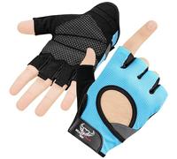 BEAST RAGE Guanti da palestra per il sollevamento pesi per uomini e donne, traspiranti, antiscivolo, con palmo imbottito in silicone, per il ciclismo, l'allenamento per la forza. (S, ACQUA)