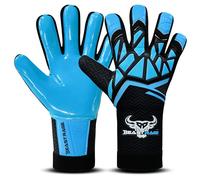 Beast Rage - Guanti da portiere per bambini, ragazzi e adulti - Guanti da calcio per ragazzi, guanti da allenamento per il calcio, palmi antiscivolo e ad alta presa (Blu, Taglia 4 adatta per bambini