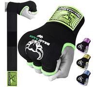 BEAST RAGE Guantoni da Boxe in Gel per Le Mani, 75 cm, Imbottiti, Elastici, per Allenamento, Muay Thai, Bende UFC per Uomo, Donna e Bambini (L (Adulto), Verde)