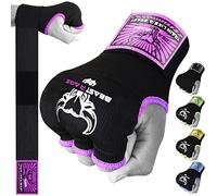 BEAST RAGE Guantoni da Boxe in Gel per Le Mani, 75 cm, Imbottiti, Elastici, per Allenamento, Muay Thai, Bende UFC per Uomo, Donna e Bambini (S (Adulto), Viola)