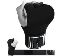 BEAST RAGE Guantoni da Boxe in Gel per Le Mani, 75 cm, Imbottiti, Elastici, per Allenamento, Muay Thai, Bende UFC per Uomo, Donna e Bambini (XL (Adulto), Nero)
