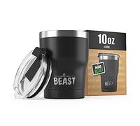 Beast Tumbler - 300 ml (10 oz), Nero Opaco | Bicchiere termico in acciaio inox riutilizzabile con isolamento sottovuoto | Tazza da viaggio a doppia parete, perfetta per caffè caldo o con ghiaccio