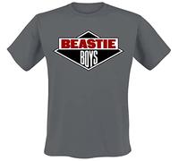 Beastie Boys Logo Uomo T-Shirt Carbone XXL 100% Cotone Regular