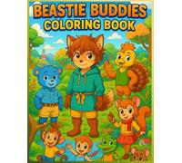 Beastie Buddies Coloring Book: Easy & Fun Animal Characters for Kids