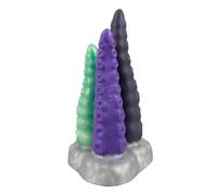 Beasty Cocks Triple Tentacle Dildo Argento 22 cm
