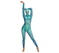 Beasty Suits Reptiloid Roleplay - costume da gioco di ruolo rettiloide con maschera (verde) - L/XL