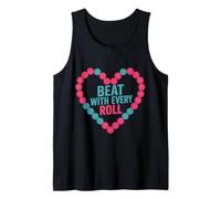 Beat with Every Roll Pattini a rotelle a Forma di Cuore Canotta