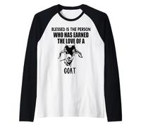 Beata è la Persona Che Si è guadagnata L'Amore di Una Capra Maglia con Maniche Raglan