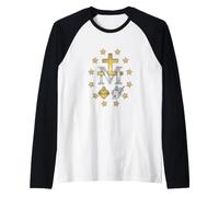 Beata Madre Mariana Simbolo Cattolico Maglia con Maniche Raglan