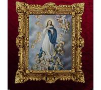 Beata Vergine Maria l'Immacolata Concezione Madonna Immagine Pittura 45x38cm SACRE IMMAGINI 48B