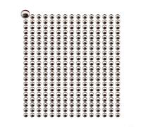 Beatanug Occhi da pesca olografici 3D per la costruzione di mosche, 300 pezzi, morbidi serpenti modellati rosso/oro/argento, 3/4/5/6 mm, accessori artigianali in plastica per attrezzatura (argento, 4