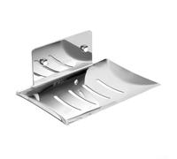 Beatanug Portasapone in acciaio inox con design a scarico, scolapiatti da bagno a parete per casa, WC e doccia, custodia resistente alla ruggine 304