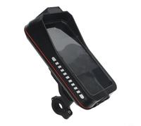 Beatanug Supporto per telefono da moto, con morsetto regolabile per scooter, design antipioggia, visualizzazione a 360 gradi, guida stabile, nero