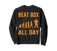 Beatbox all Day Music Old School Microfono Rap Beatboxer Felpa