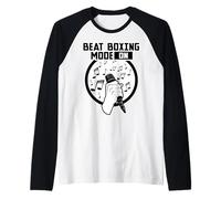 Beatboxing modalità su Musica Old School Rap Microfono Beatboxer Maglia con Maniche Raglan