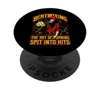 Beatboxing Musica Old School Rap Microfono Beatboxer PopSockets PopGrip Adesivo
