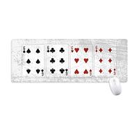 beatChong 6 Heart Spade Diamond Club Modello Antisdrucciolevoli Mousepad Grande esteso Gioco Ufficio titched Bordi Mat Regalo Computer