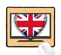 beatChong a Forma di Cuore Union Jack Flag UK Britain Computer Mouse Pad Antiscivolo in Gomma Mousepad Gioco Ufficio